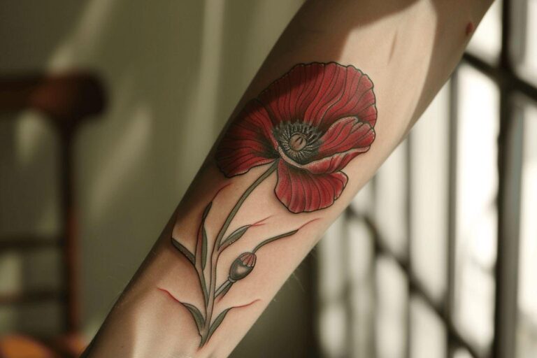 Tatouage coquelicot : idées et significations à explorer