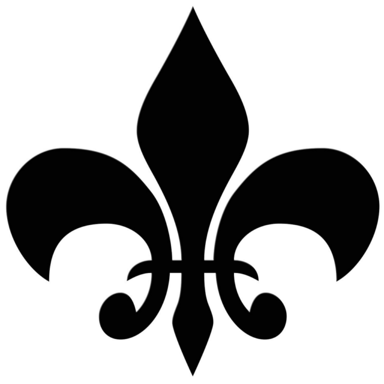 Tatouage fleur de lys en noir et gris avec détails artistiques évoquant son symbolisme profond.