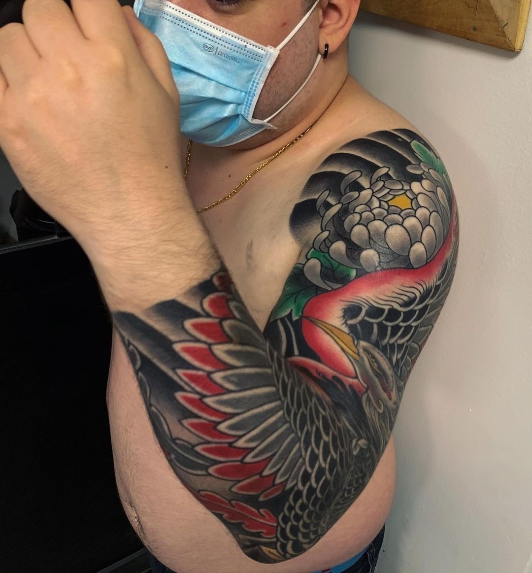 tatouage phoenix style japonais