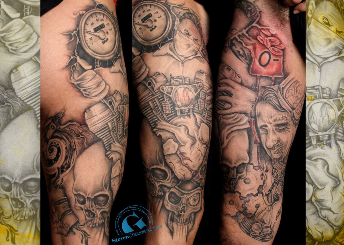 Tatouage homme jambe