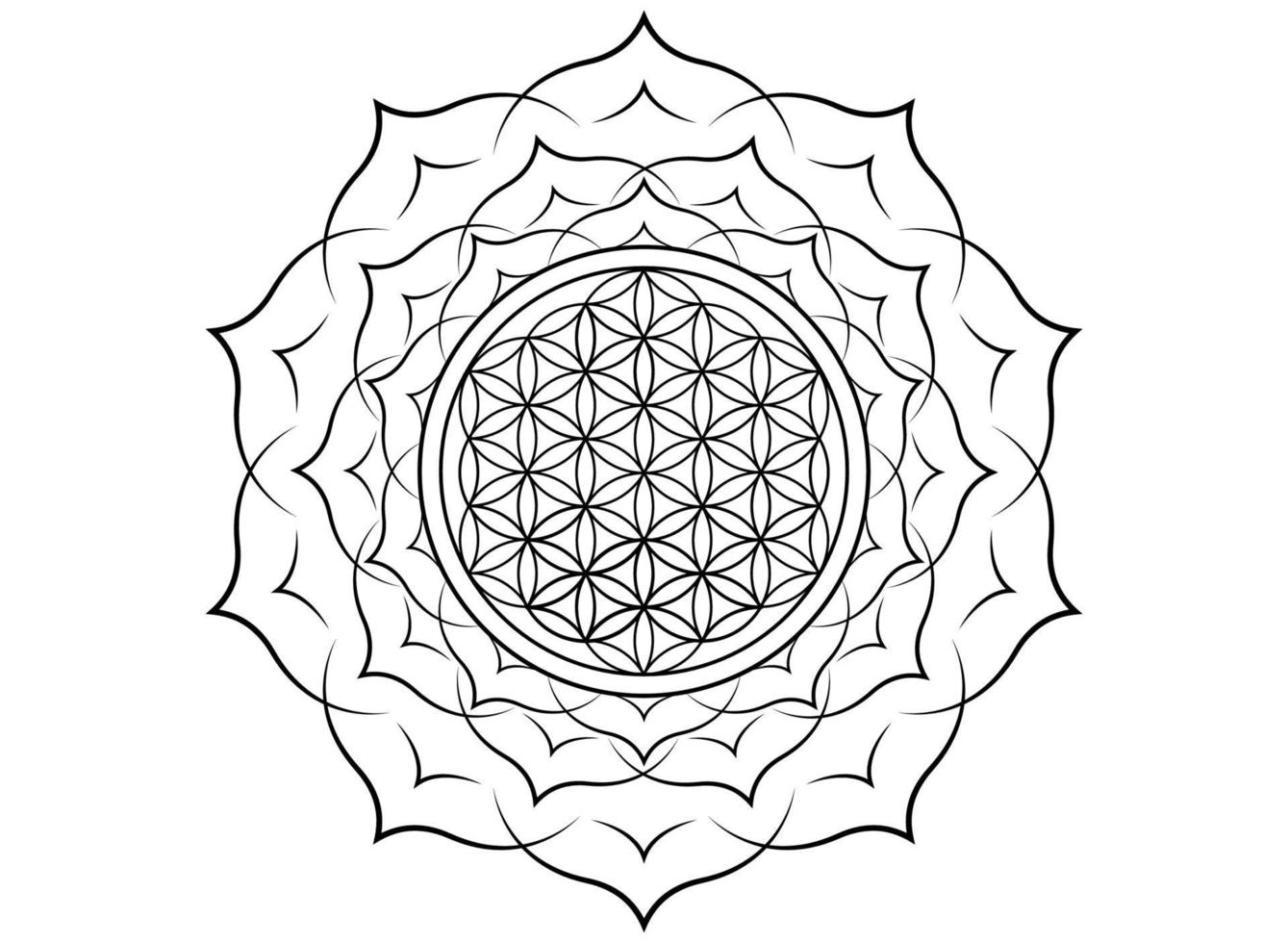 Tatouage fleur de vie mandala