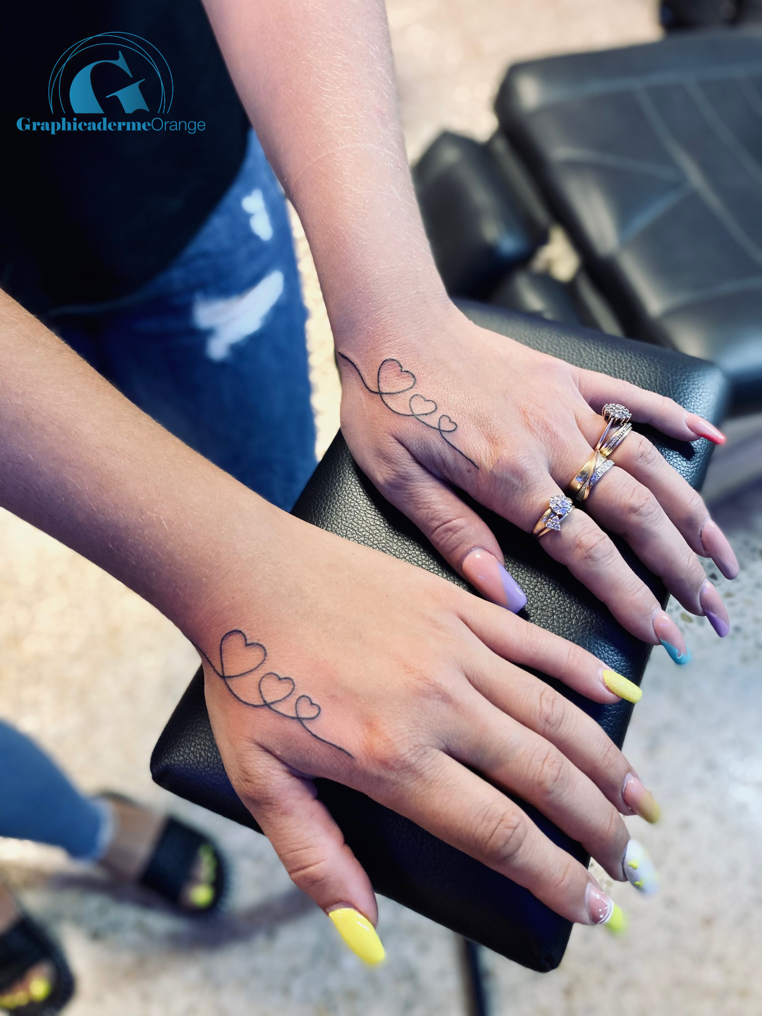 Tatouage duo amitié poignet