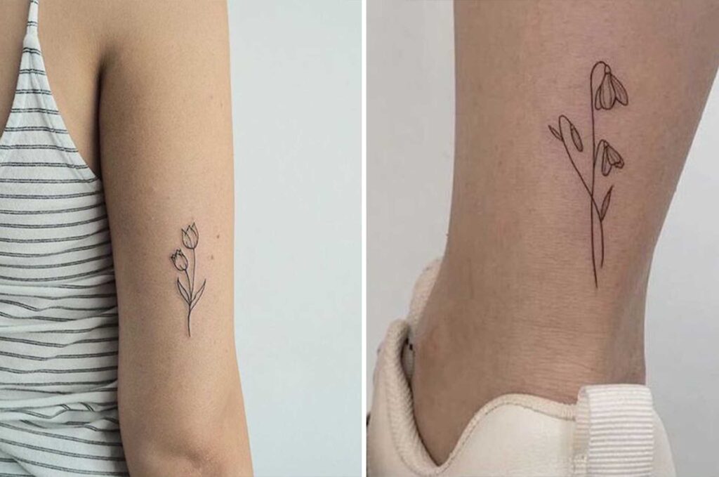 Tatouage minimaliste de fleurs : une tendance élégante et discrète